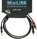 Klotz MiniLink PRO Y-Kabel Klinke 3,5mm - 2x Cinch